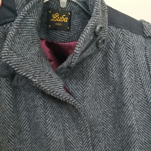 Luna Paris Gray Wool Blend Long Coat